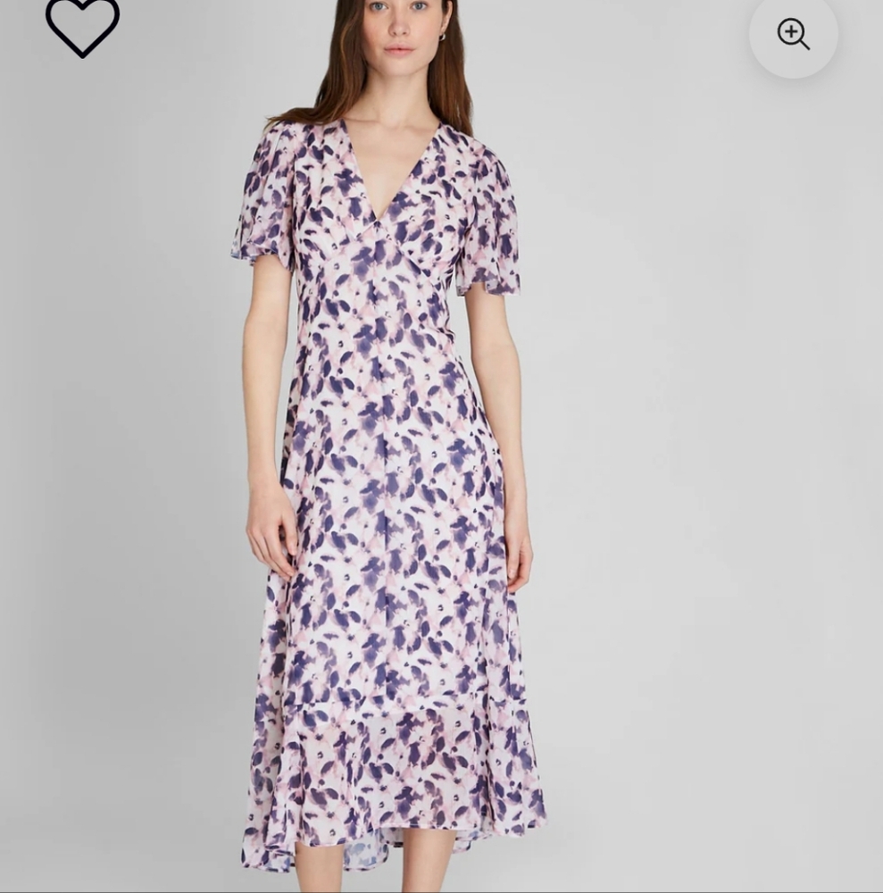 Floral V-Neck Midi Dress